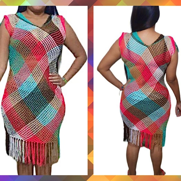 Other - Women's Swimsuit Beach Cover Up Dress Bikini Beachwear Bathing Suit Handmade